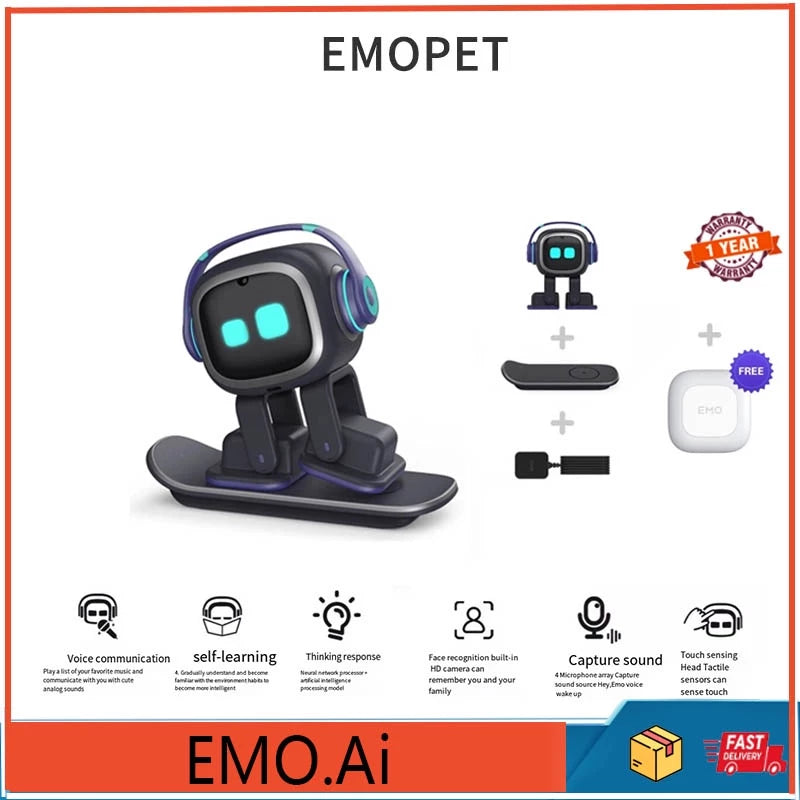 EMO Go Home AI Desktop Pet Robot with EMO Smart Lighting